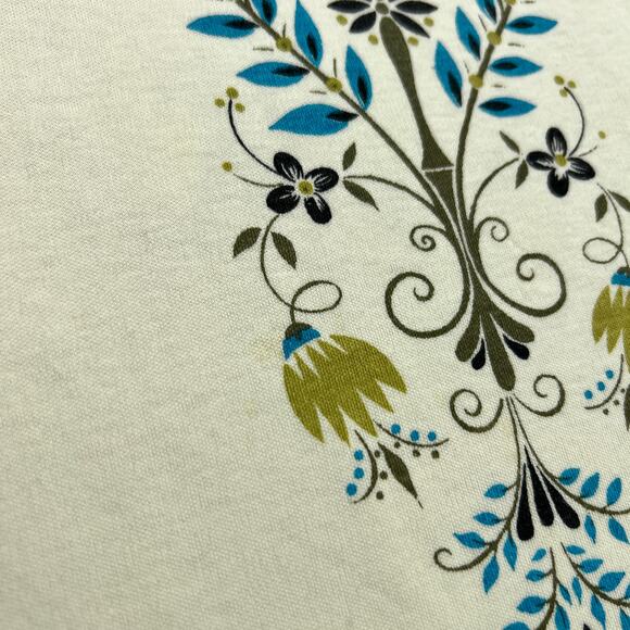 Vintage 70s Jane Colby Floral Folk Art Shirt Top Bohemian Peasant Mod Midcentury - Picture 6 of 10